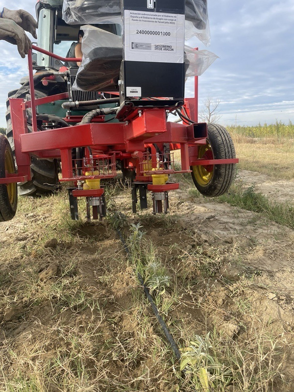 A machine on a field.