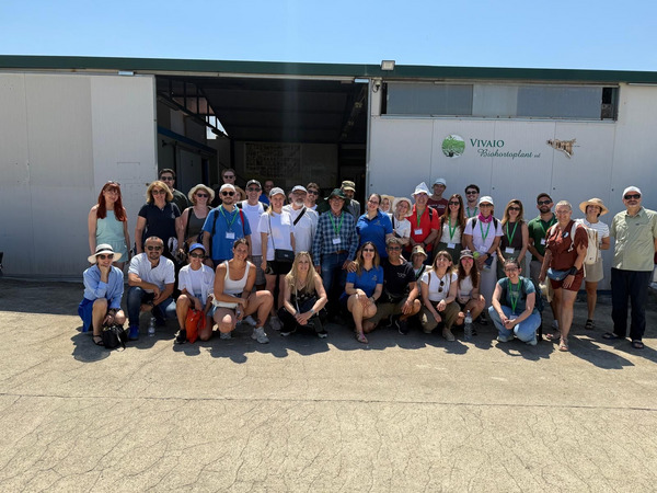 Group photo in front of a building.