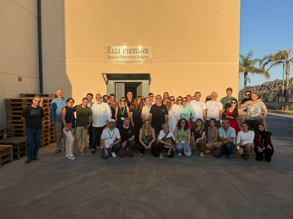 Group photo in front of a building.