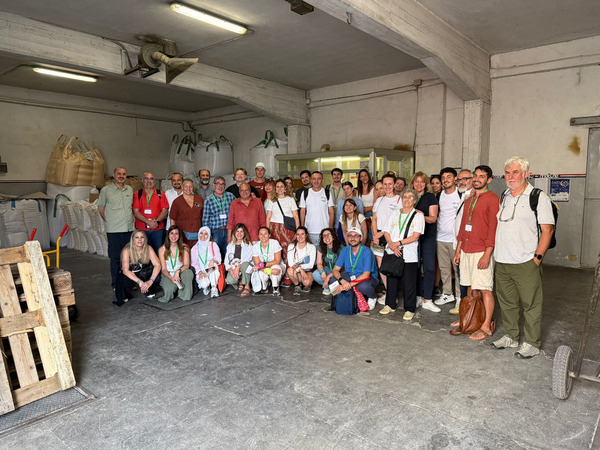 Group photo within a building.